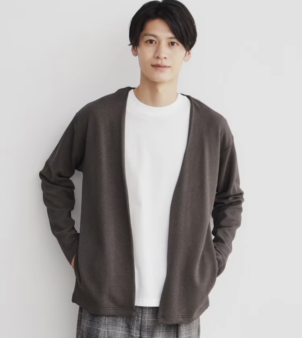 ブルーレーベル　カーディガン/Tシャツ　２点セット THE SHOP TK | 《メンズ》五分袖カーディガン＋半袖Tシャツセット