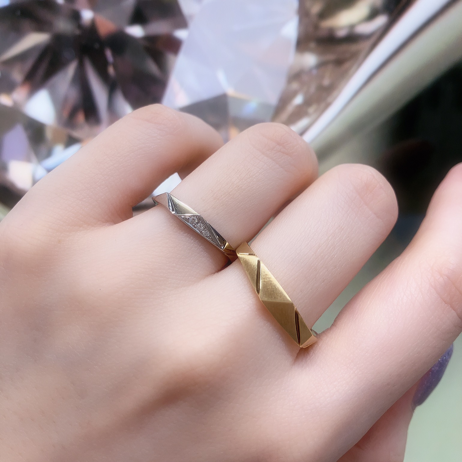 マツヤマ・雅-miyabi- | 宝石カットみたいな結婚指輪(ペアリング