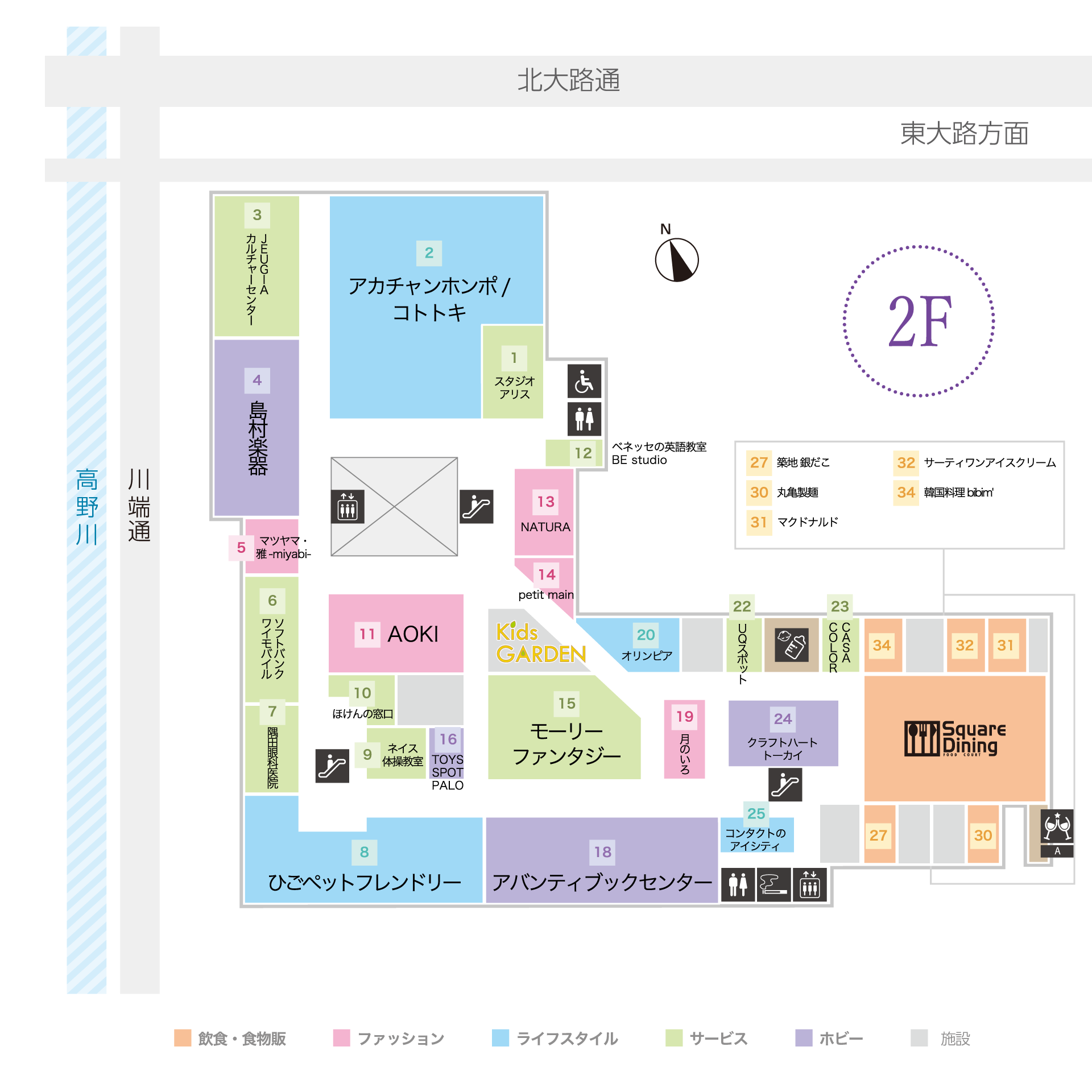フロアガイド 2F