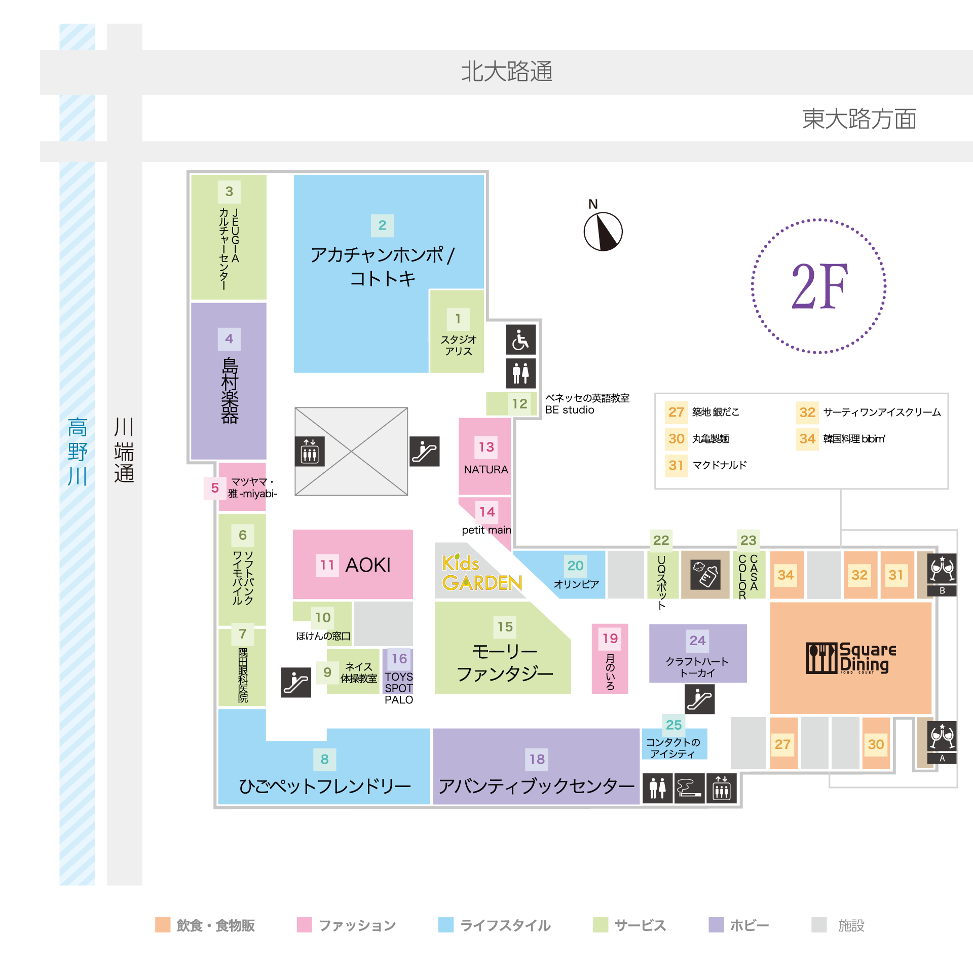 フロアガイド 2F